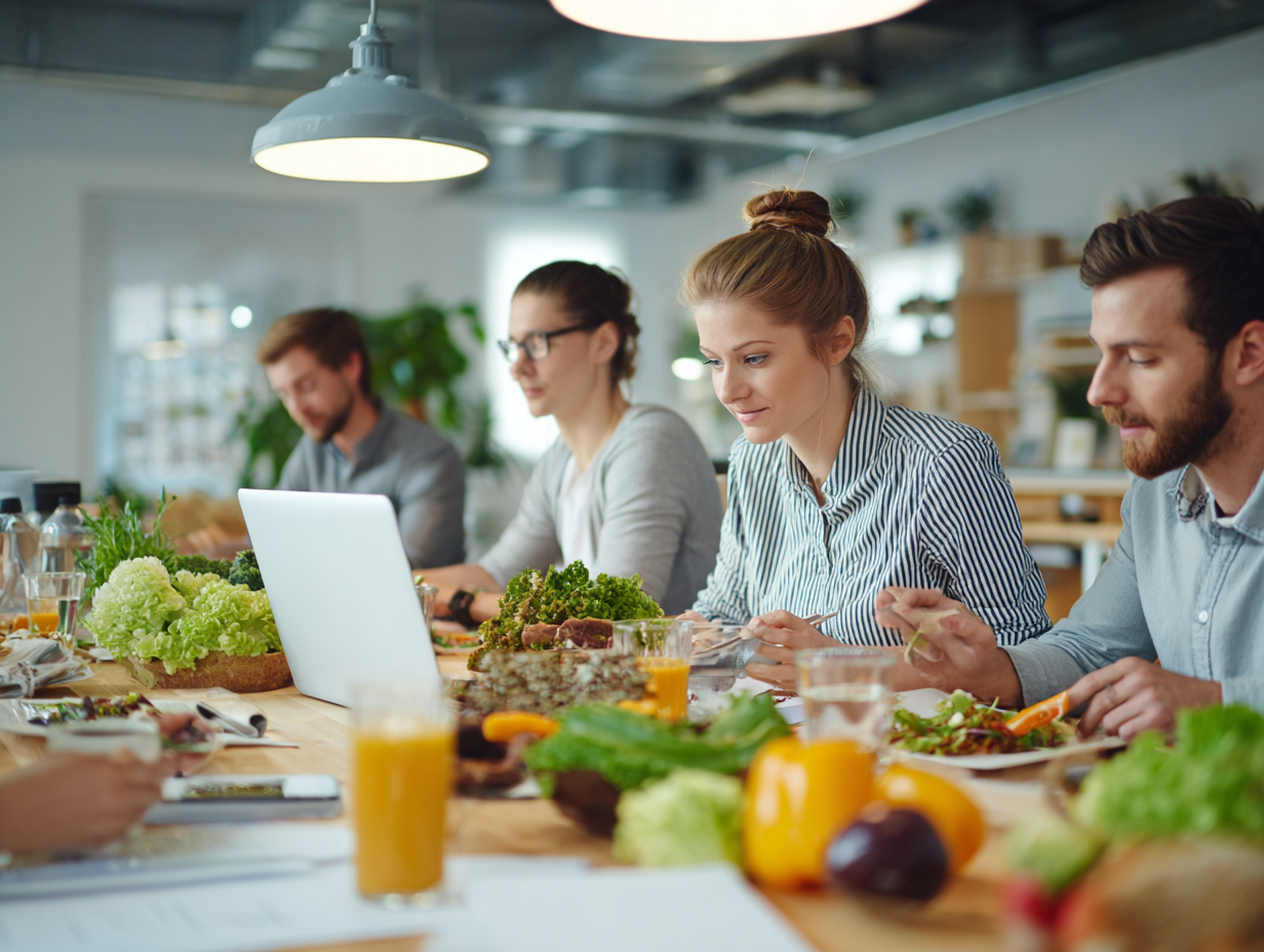 Різнобарвні свіжі овочі та фрукти, що демонструють різноманіття корисних продуктів